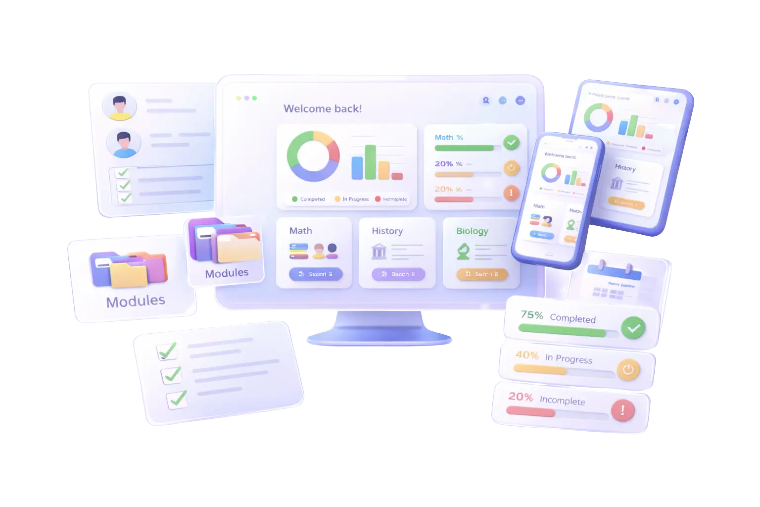 ilustrasi dashboard lms